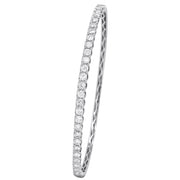 18K White Gold Diamond Bangle Bracelet